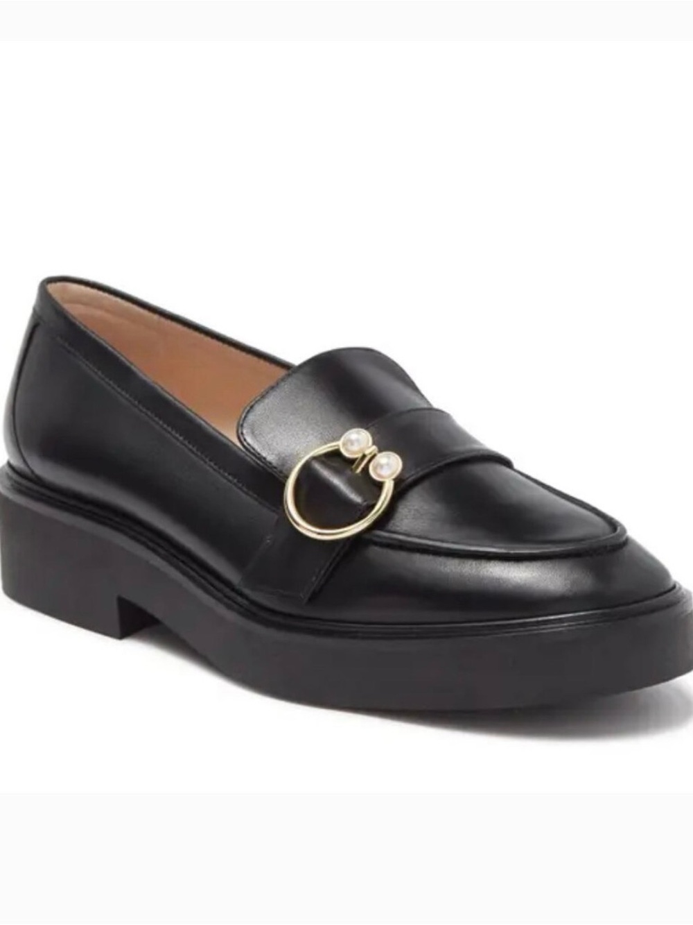 STUART WEITZMAN BRENNA LEATHER LOAFER PLATFORM SZ 41 - Picture 2 of 7